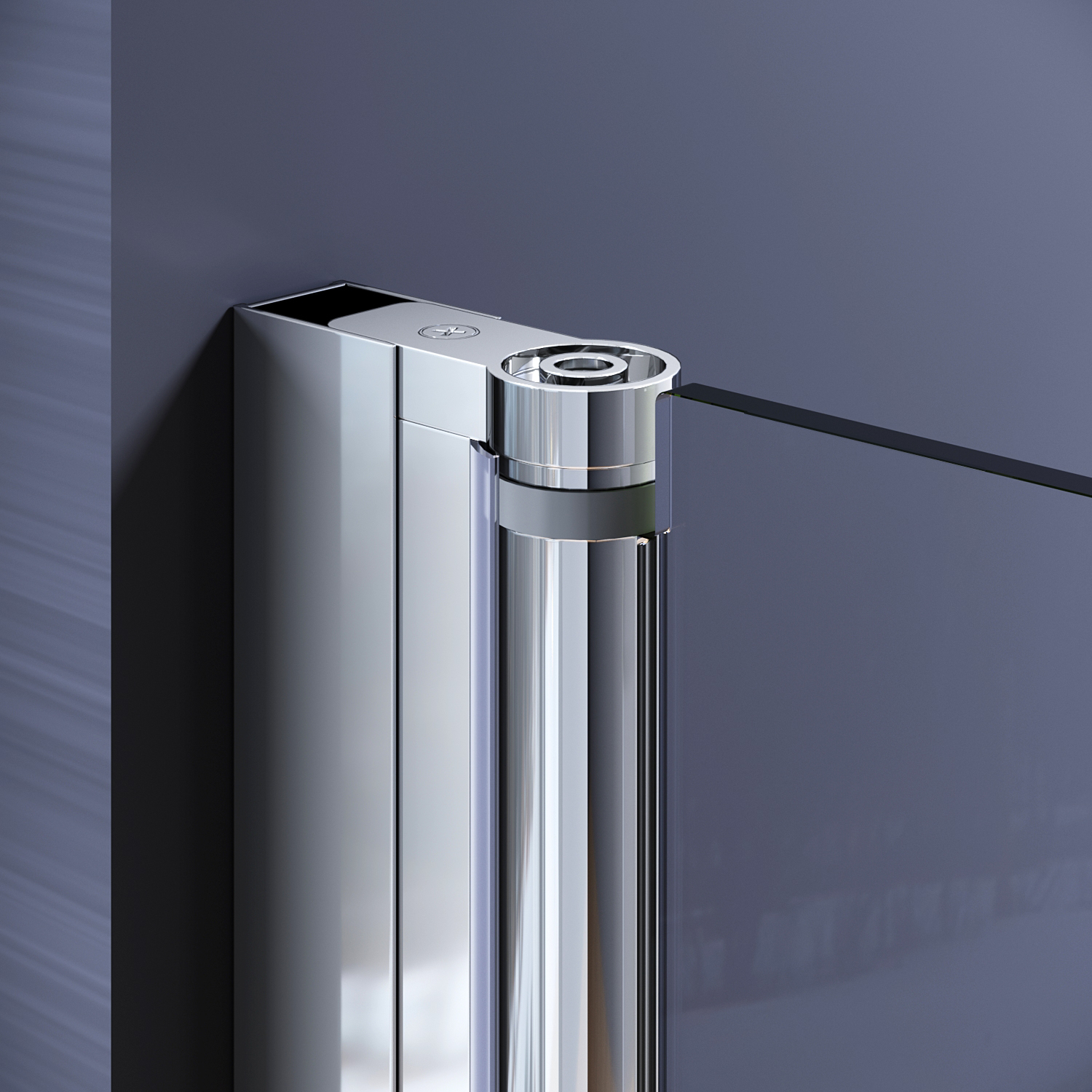 ELEGANT Frameless Bifold Shower Door 900mm Reversible Folding Shower Door